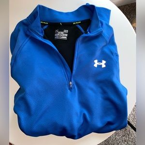 Blue UnderArmour cold gear hoodie, size L